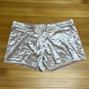 Z Supply Dusty Rose Pink Velour Crushed Velvet Lounge Shorts, Women’s Large
